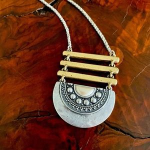 Lucky Brand Long Geometric Pendant Necklace
